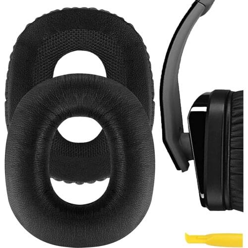 QuickFit Protein Leather Replacement Ear Pads for Logitech UE4000 Headphones Earpads, Headset Ear Cushion Repair Parts (Black)