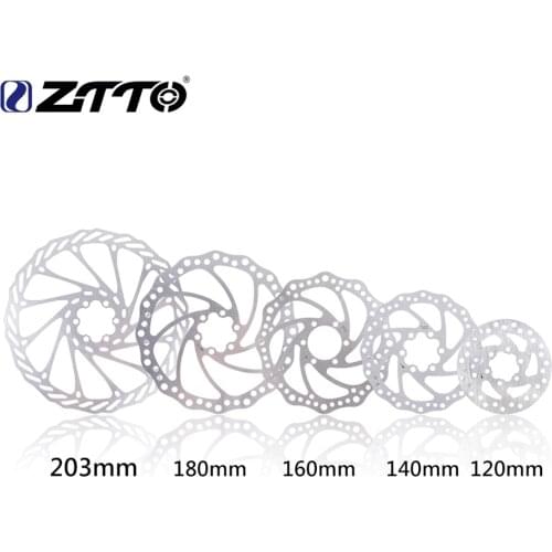 ZTTO MTB Mountain Road Cruiser Bike Bicycle Brake Rotor 203mm/180mm/160mm/140mm/120mm 6 Inches Stainless Steel Rotor Disc Brake