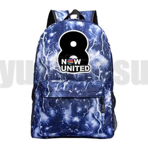 UN Team Mochila Now United Backpack Anime Laptop Back Pack Schoolbags Cartoon 2021 Now United - Better Album Back To School Bag