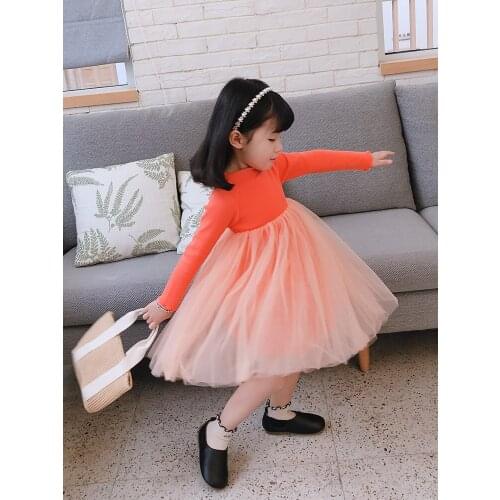 Baby Girl Candy Collor Mesh Tutu Dress Spring Autumn Girls Kids Princess Birthday Party Dresses Vestidos Clothes