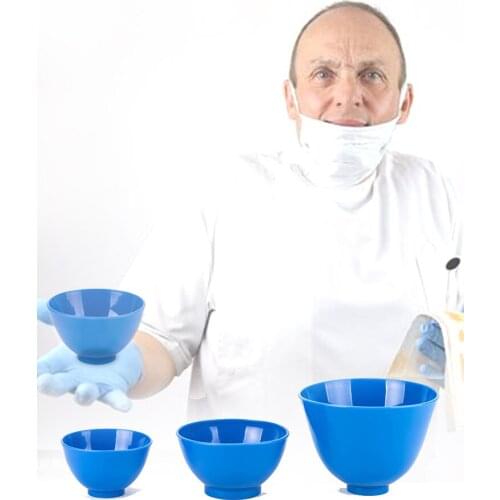 Dental tool materials plaster mixing bowl Transparent leather bowl for plaster mixing Color plastic bowl soft bowl Rubber bowl