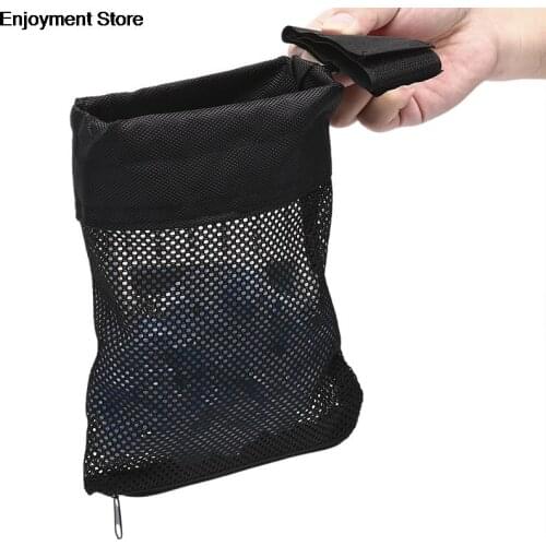 1PC Tactical Accessories AR 15 Ammo Brass Shell Catcher Zippered Closure Quick Unload Nylon Mesh Black For Shooting
