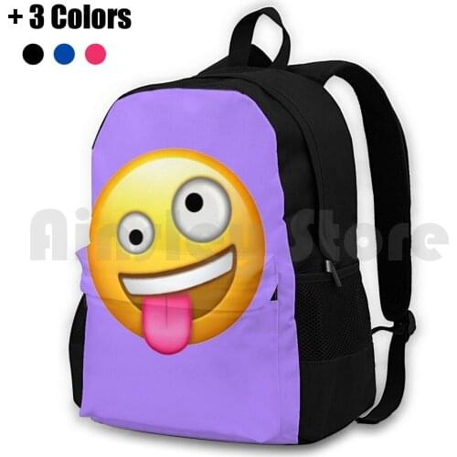 Crazy Face Outdoor Hiking Backpack Waterproof Camping Travel Face Crazy Zany Tongue Crazed Coo Coo Koo Koo Kooky Dumbfound