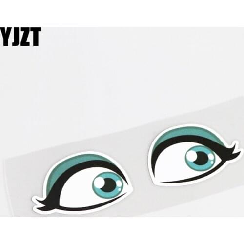 YJZT 15.5CM*4.5CM Personality Wonderful Animal Eye Car-styling Car Sticker Decal PVC 13-0474