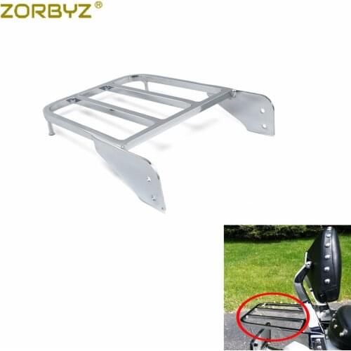 ZORBYZ Motorcycle Chrome Sissy Bar Luggage Rack For Suzuki Intruder Volusia VL800 2001-2011