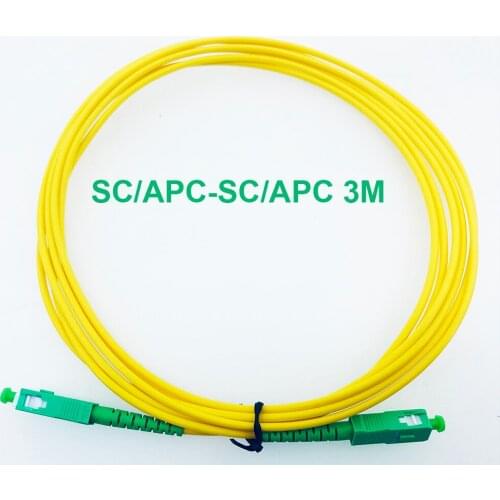 1PCS SM SX 3m APC/SC-APC/SC 2.0mm or 3.0mm FTTH Standard Fiber Patch Cable SC-SC Fiber optic Patch Cord