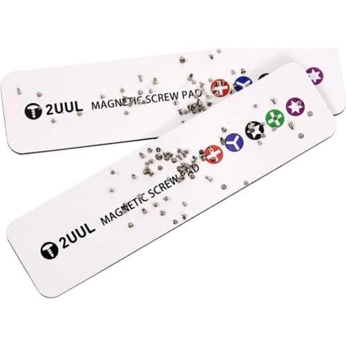 2UUL Magnetic Screw Pad 140*35mm Screw Organizer for Prevent Small Electronics Losing Mat
