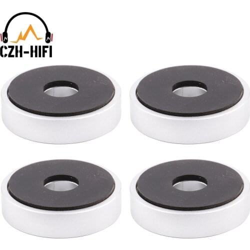4PCS Audio Isolation Feet Pad 40x10mm CNC Machined Solid Aluminum Stand Base Cone For Speaker Amplifier DAC CD Player Radio DIY