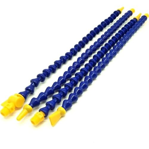 5pcs/lot 1/4''-400mm 450mm Flexible Cooling Tube Plastic Flexible Water Oil Coolant Pipes Hoses with Switch