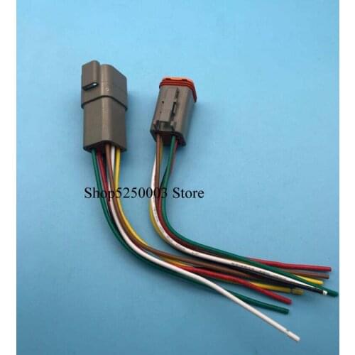 5 pcs/lot 6 Pin Waterproof Electrical Wire Connector Plug Enhanced Seal Shrink Boot Adapter 22-16AWG DT06-6S DT04-6P