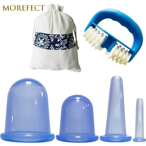 Anti Cellulite Cup Vacuum Massage suction Cups Silicone Body Pain Relief Roller Manual Suction Cups Cupping Therapy Kit