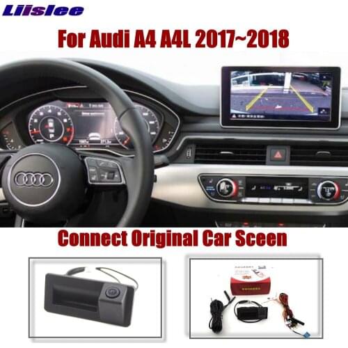 Car Rear View Camera For Audi A4/A4L 2017 2018 2019 2020 Original Screen Upgrade Parking Reverse Dynamic Trajectory Image