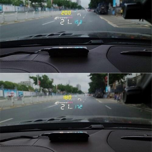 HUD Car Display Real Time Data Synchronization Navigation GPS Car HD Head-Up Display Show Speed, Driving Time,Compass,Voltage