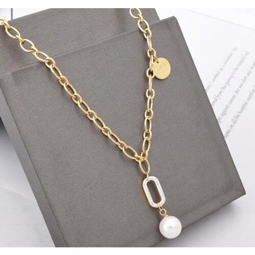 XIYANIKE 316L Stainless Steel Gold Color Preal Pendant Necklaces For Women Chokers 2021Trend Fashion Festival Party Gift Jewelry
