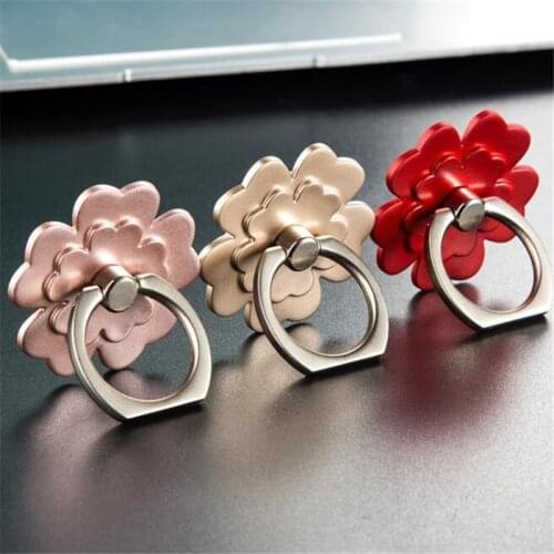 Mobile Phone Stand Holder Finger Ring Flower Leaf Clover Smartphone Phone Stand Aluminum For Iphone Huawei Xiaomi All Phone