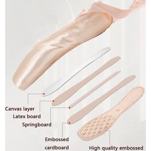 Children Beginners Satin Hard Sole Training Adult Bandage Professional Princess Ballet Toe Shoes