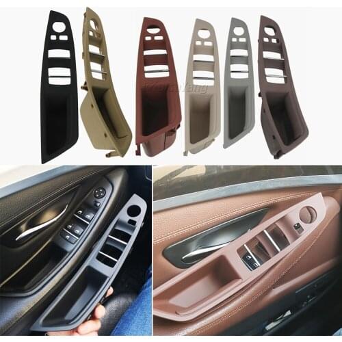 For BMW F10 F11 F18 5 Series 2010-2016 7pcs Interior Window Lift Switch Panel Door Handle Trim Beige Black