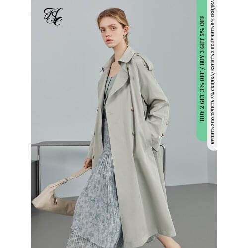 FANSILANEN Women's Double Breasted Trench Coats