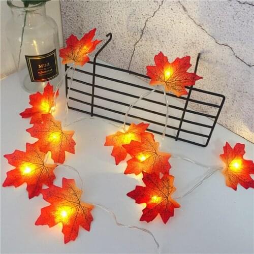 2/3/6m String Fairy Lights Maple Leaves Light Outdoor Christmas Garland for Wedding Home Xmas Party Decor Christmas Decoration