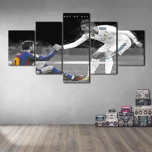 Soccer Player Canvas Painting Wall Art Print Poster Picture Decorative Painting Living Room Home Decoration