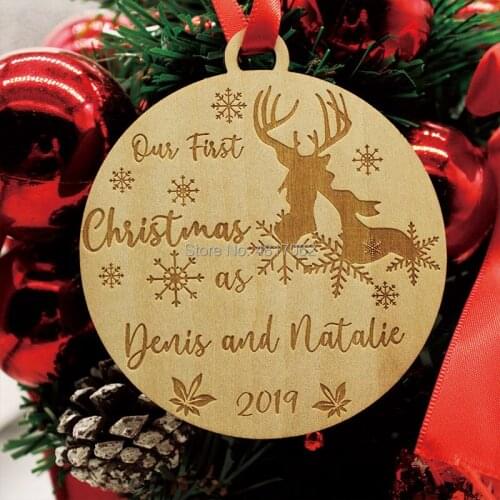 Personalized Christmas Gift,Christmas Ornament,Custom Christmas Ornament,Our First Christmas Gift,Couples Gift,Married Gift,Coup