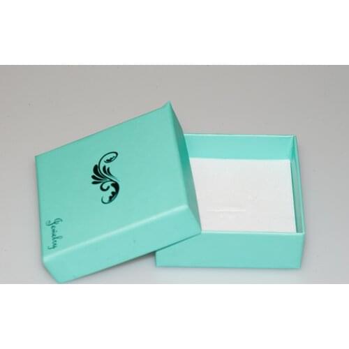 Manufacture custom logo jewelry packaging box paper square jewelry box with lid