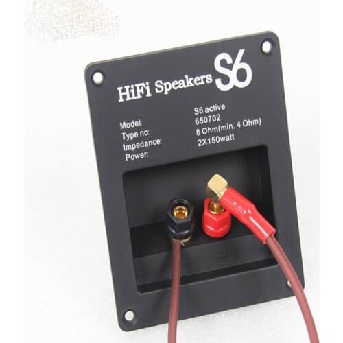 Home theater speaker with word two junction box terminal connector ABS material red and black column (without banana plug)