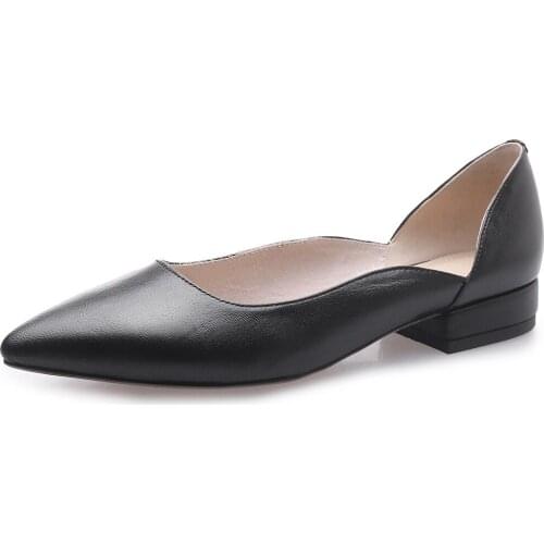 Contracted joker single shoes in the spring of 2019 new leather pointed shoes 40 and 41