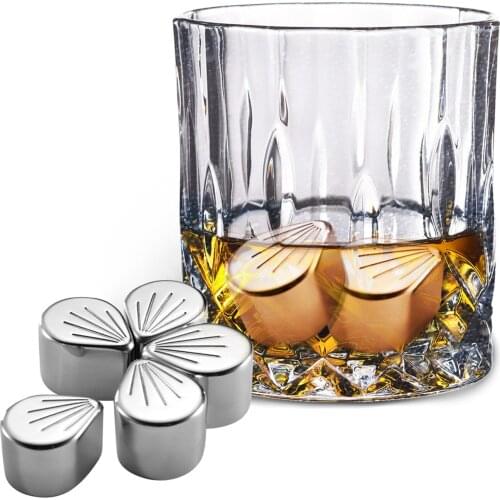 Petal Shape Stainless Steel Ice Cubes Reusable Chilling Stones For Whiskey Wine Keep Drink Cold Longer Kitchen Bar Utensils L3