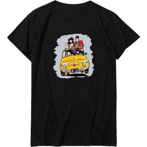 Men T-shirts Lupin The Third T Shirt Short Sleeve Arsene Lupin Koichi Zenigata Tshirt Handsome Tee Tops Shirt Short Sleeve