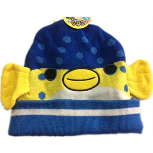 New Cartoon Cute animals ocean fish Clownfish Hat Knitting Cotton Wool Cap Winter Warm Ear protection caps Fleece Lining Beanies