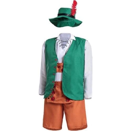 New Adult Man Oktoberfest Costume Bavarian Renaissance Medieval Octoberfest German Traditional Festival Beer Halloween for Men
