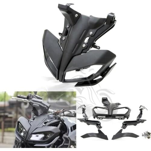 Motorcycle Headlight Front Head Cowl Upper Nose Fairing Holder Cover Set Fit for MT-09 MT09 MT 09 2017 2018 2019 2020 FZ-09 fz09