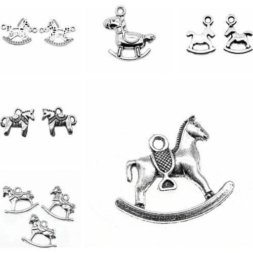 Tristana Rocking Horse Connector Charms designer charms for jewelry making diy jewelry kit accessories