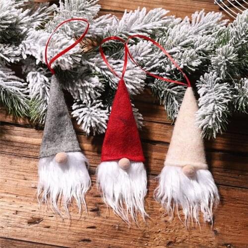 Christmas decoration wine bottle cap Faceless doll bottle cap Santa Claus christmas tree pendant all for the new year 3pcs FZ255