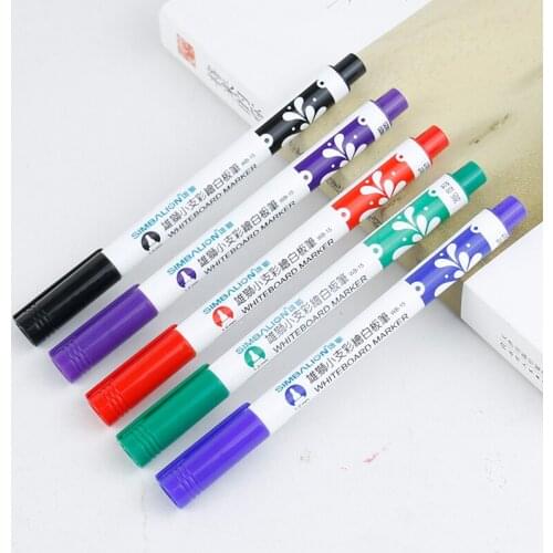 Simbalion Small painted white board pen single pen tip 1.0mm childrens environmental water pen can be wiped