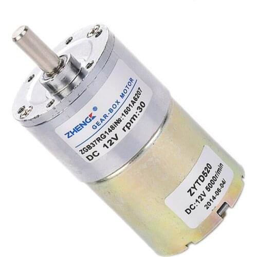 ZGB37RG DC Gear Motor Metal Gear Front Rear Bearing Motor For Auto Shutter Tissue Binding Machine Money Counter Home Appliances