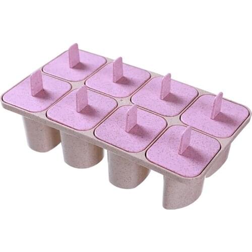 8 Cavities Silicone Freezer Ice Cream Mold candy bar Making Tool Juice Popsicle Molds Children Pop Lolly Tray Ice Cube maker