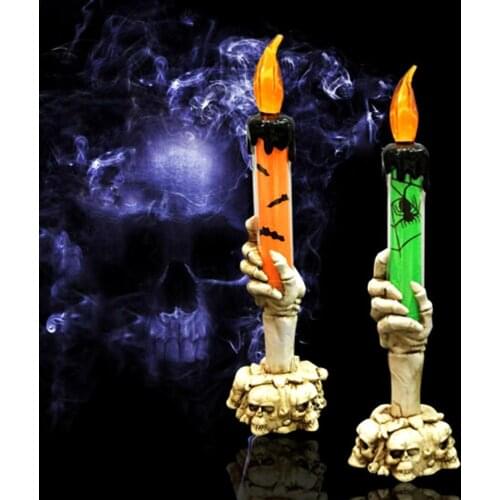 Candle LED Candles Halloween Decorative Flameless Skull Skeletal Light Decoration Party Lamps Prop velas decoraci n del hogar 2