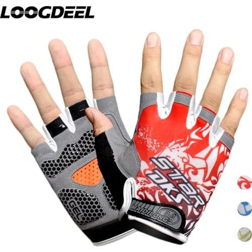 LOOGDEEL Cycling Gloves Breathable Sweat Comfortable Women Men Bicycle Gloves Anti-slip Shockproof Bicycle Motorcycle Gloves