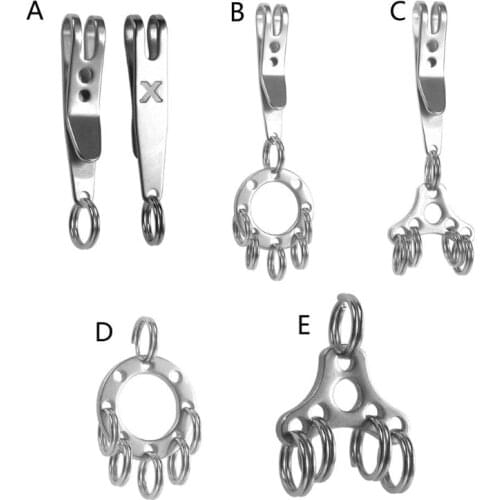 Titanium Steel Keychain Pocket Clip Multi-Purpose Pocket Suspension Clip Keyring