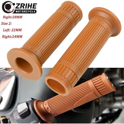 22 24MM & 25 28MM Universal Motorcycle Rubber Handlebar Grips Handle Bar For Yamaha Kawasaki SUZUKI HONDA HUSQVARNA GAS