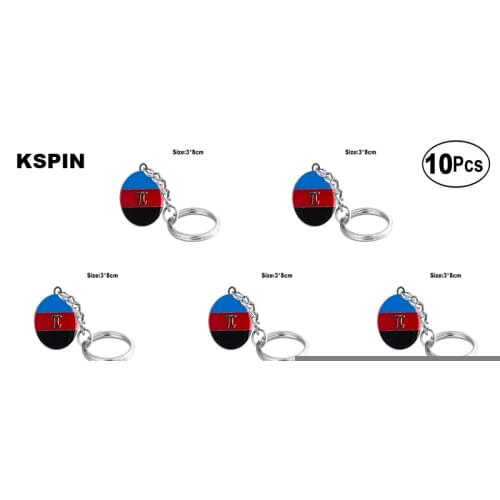 Polyamorous Pride Key Ring Lapel Pin Flag badge Brooch Pins Badges 10Pcs a Lot