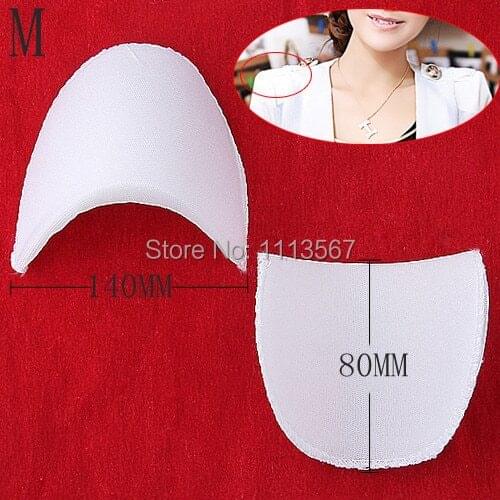 50 set M Size White Sewing in Shoulder Soft Padding Foam For Blazer/Dress JD2