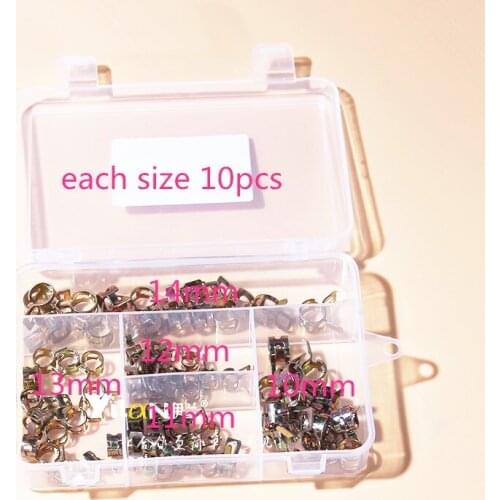 50Pcs 10-14mm for choose Fuel Spring Clip Vacuum Silicon Hose Clamp Autos Autos Spring Clip Fuel Oil Water Hose Pipe Tube Clamp