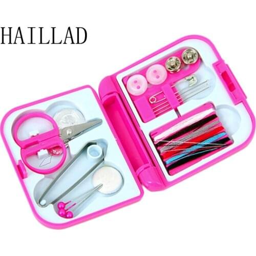 ABS Pin Mini Needle Threads Scissor Thimble Home Tools Variety Needlework Tools in Storage Box Home Travel Tools Sewing Box