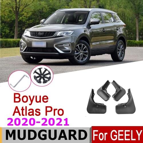 Mudguard For Geely Atlas Boyue Pro 2020-2021 Front Rear Fender Mud Flaps Guard Splash Flap Mudguards Car Accessories 2021 2020
