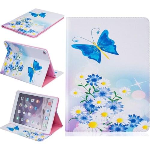 Tablet Case for coque apple ipad Air 2 ipad 6 A1567 A1567 painted pu Leather flip Stand Silicone Cover Protector shell Case/Card