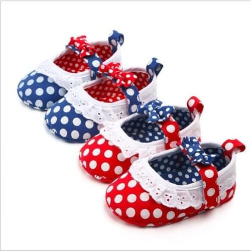 Lovely Bowknot Baby Shoes Infants Soft Sole First Walkers Newborn Girls Crib Shoes