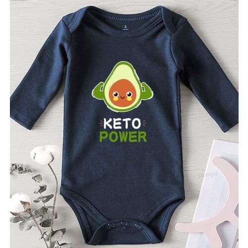 Baby Onesies Toddler Girl Winter Clothes Jumpsuits 0-24 Months Kids' Things Avocado Printed Baby Rompers Newborn Boy Outfits
